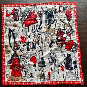 Christian Lacroix Square Scarf 100% Silk 25.5” Made In Italy